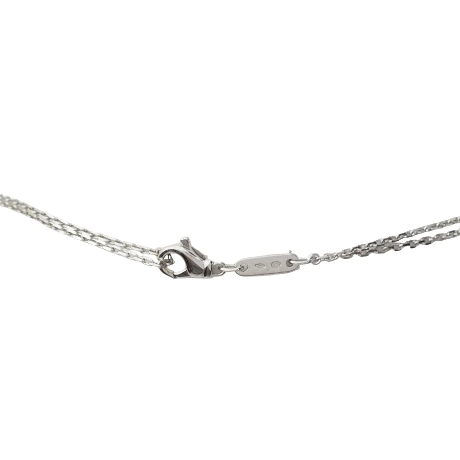 collier croix vintage en or blanc et diamants - Image 3