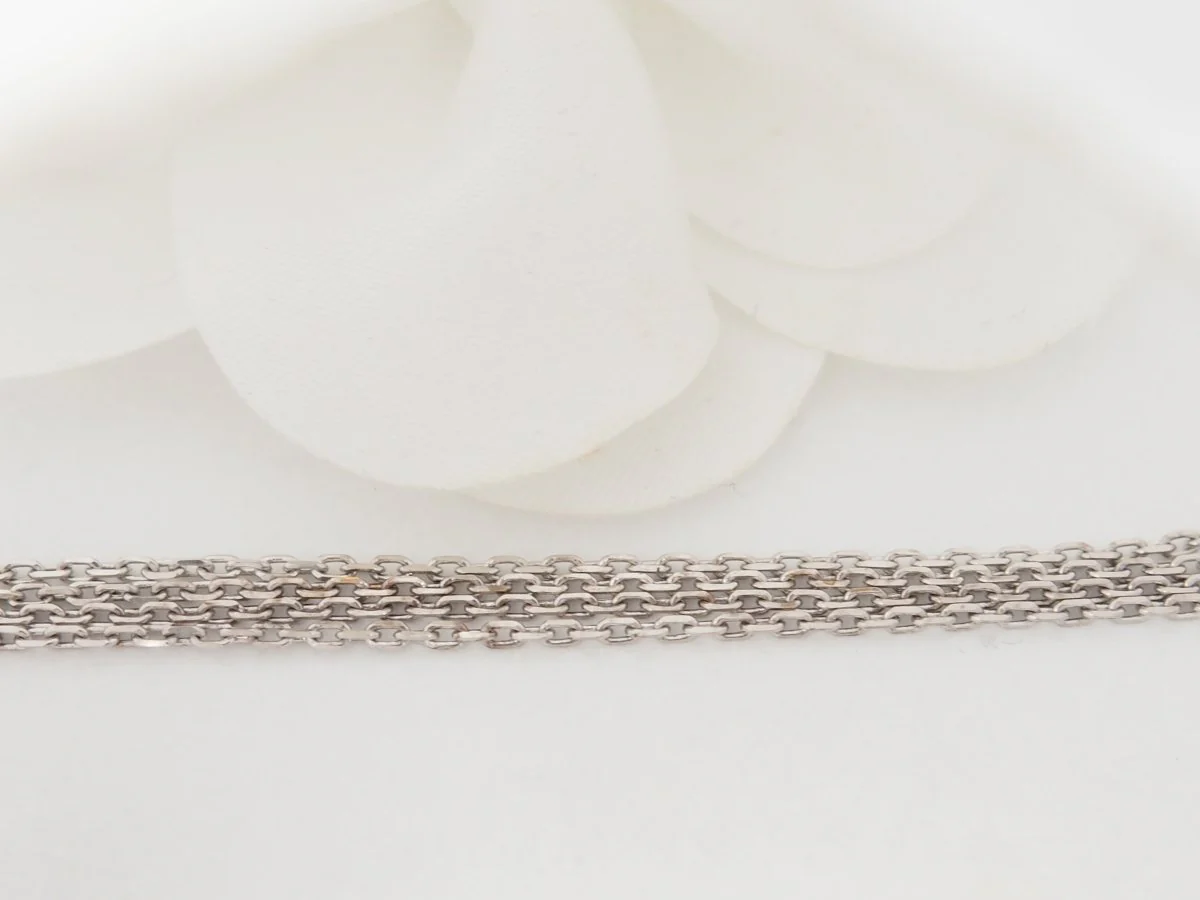 collier croix vintage en or blanc et diamants - Image 7