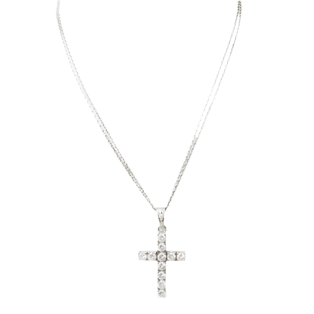 Collier Pendentif en or blanc et diamants