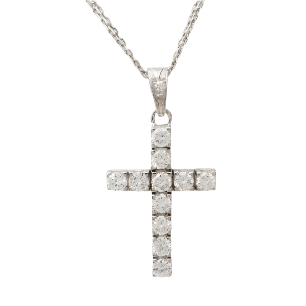 Collier Pendentif en or blanc et diamants - Image 2