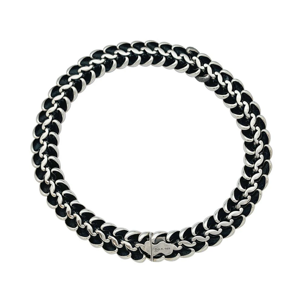 Collier DAVID YURMAN en argent, diamants noirs - Image 10