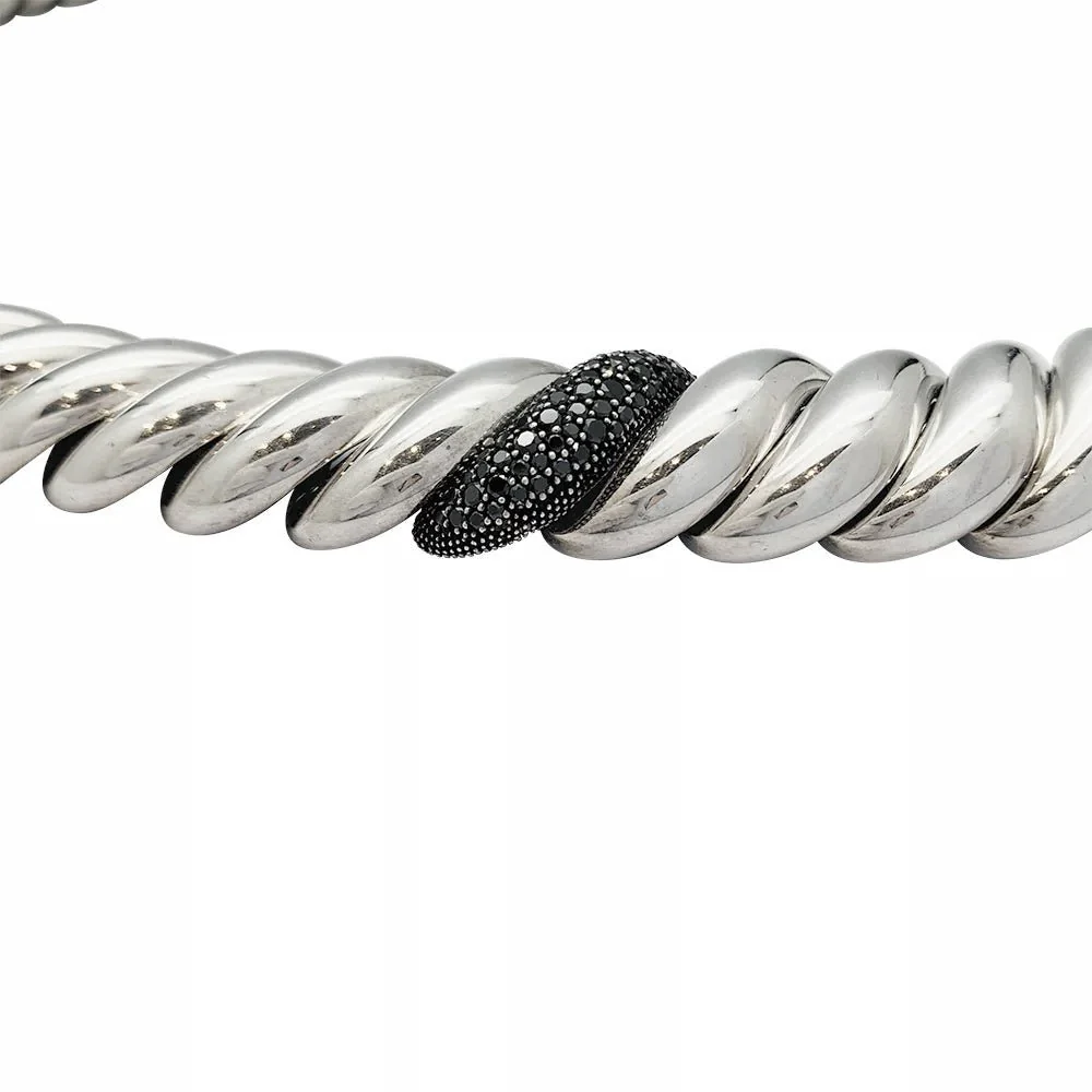 Collier DAVID YURMAN en argent, diamants noirs - Image 7