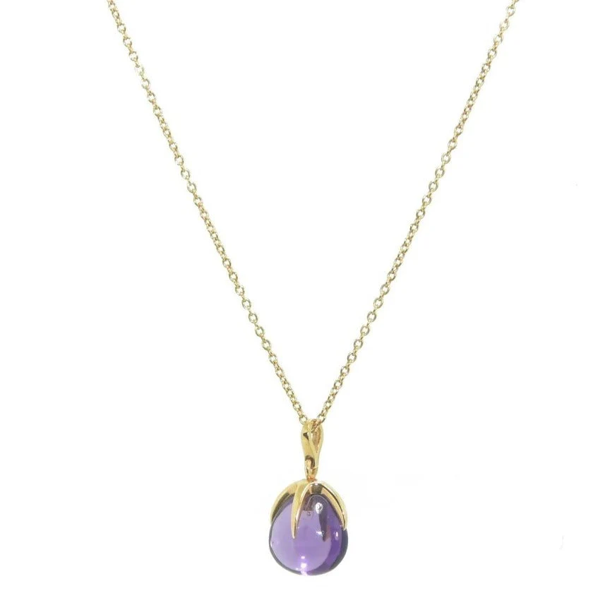 Collier de la maison Pomellato modèle Veleno en or rose et améthyste