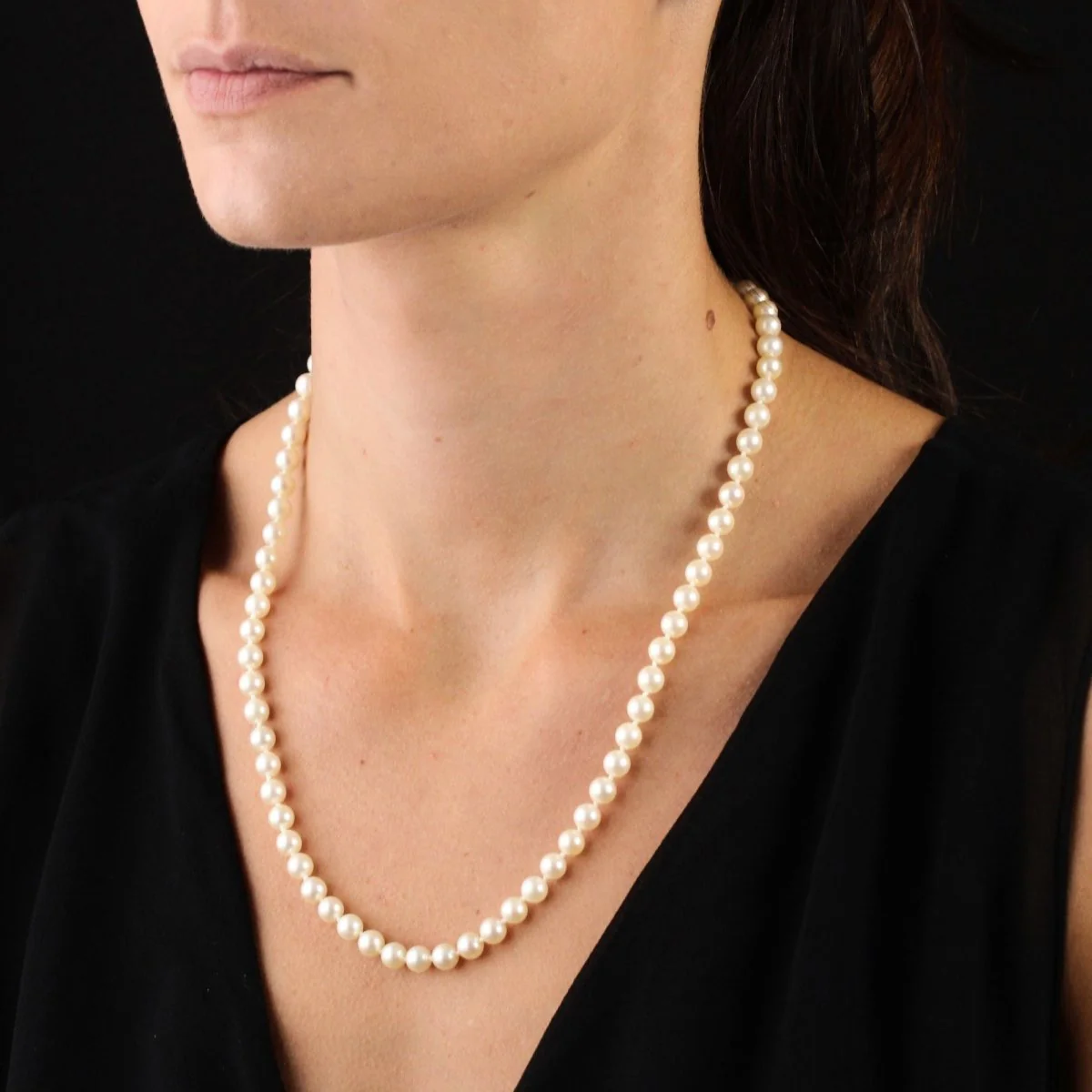 Collier Perles en or jaune - Image 2