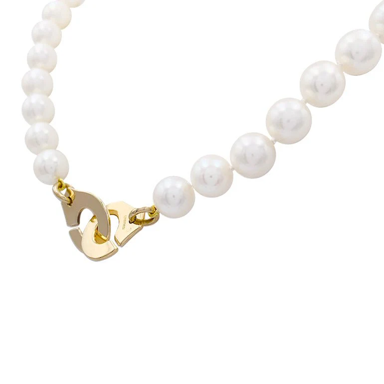 Collier de perles Dinh Van, "Menottes R15", en or jaune - Image 2