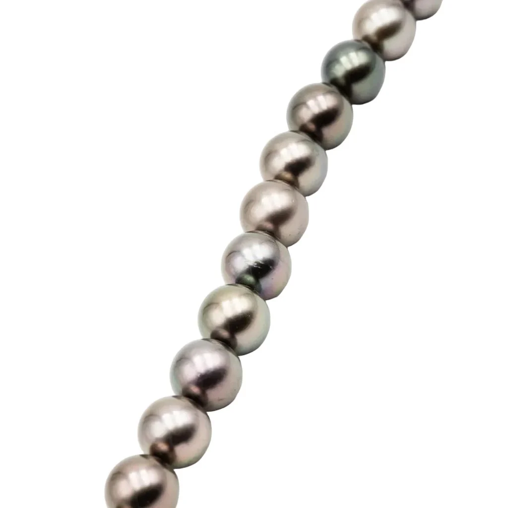 Collier Sautoir en or blanc, perles et diamants - Image 7