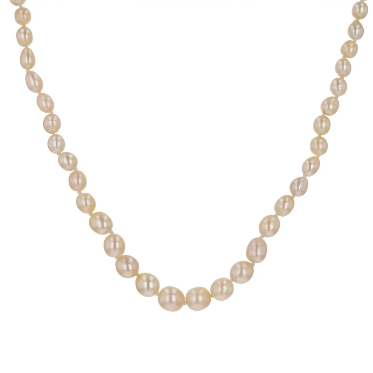 Collier Perles en or blanc, platine et diamants