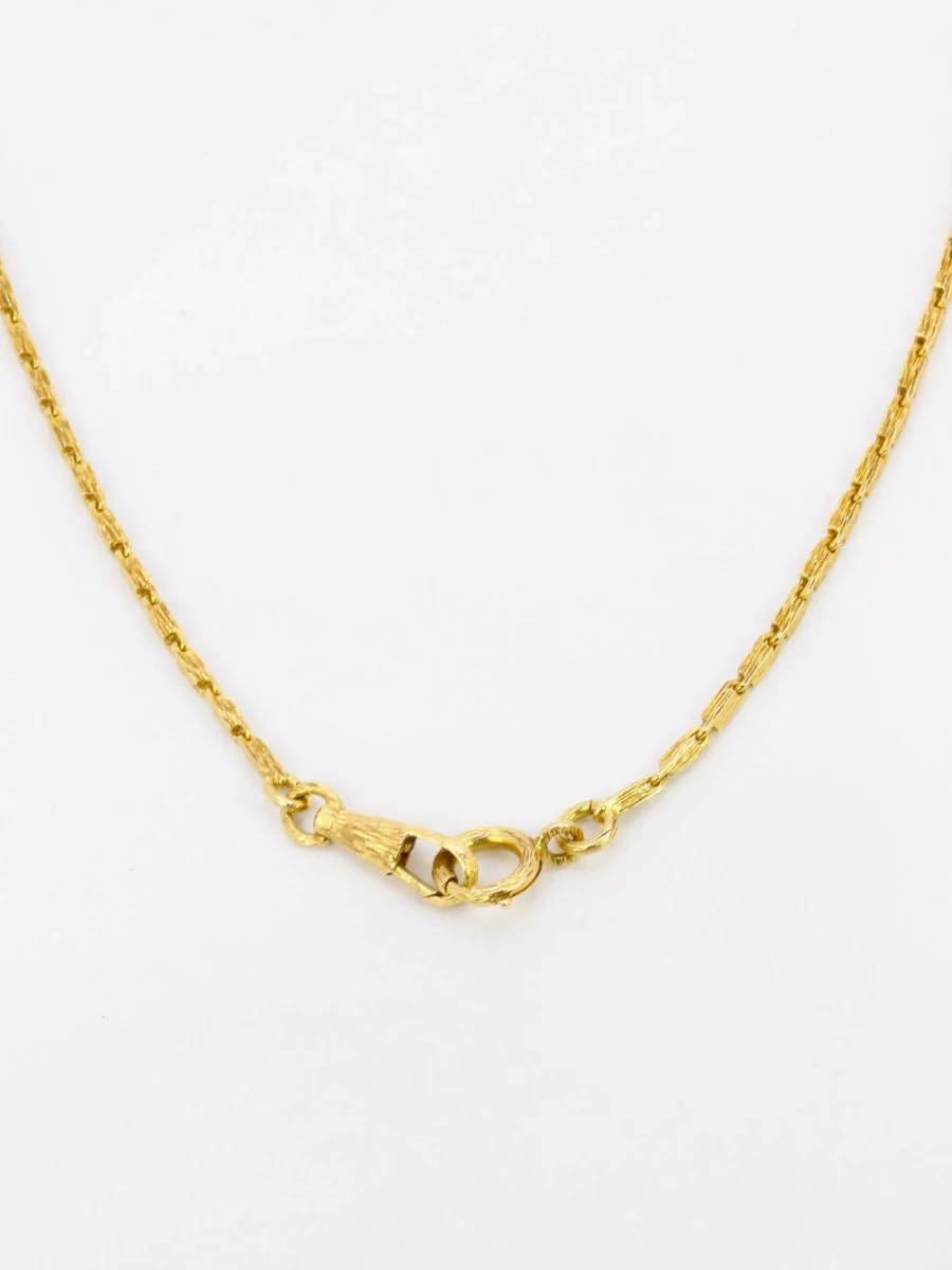 Collier chaine vintage or brossé
