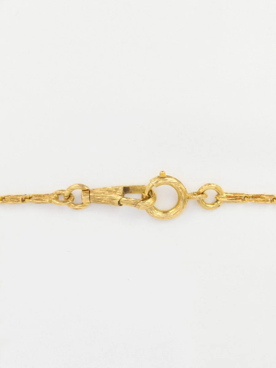 Collier chaine vintage or brossé - Image 4