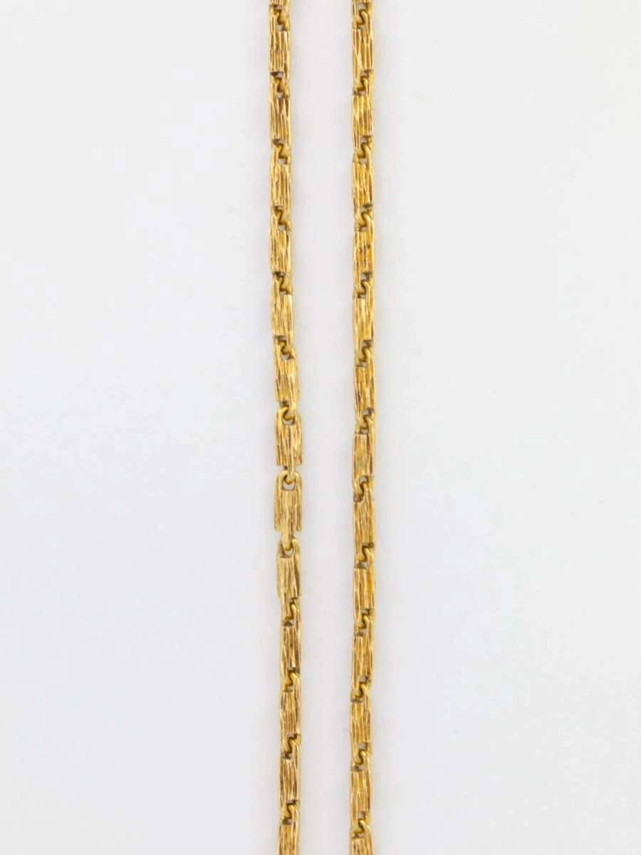 Collier chaine vintage or brossé - Image 5