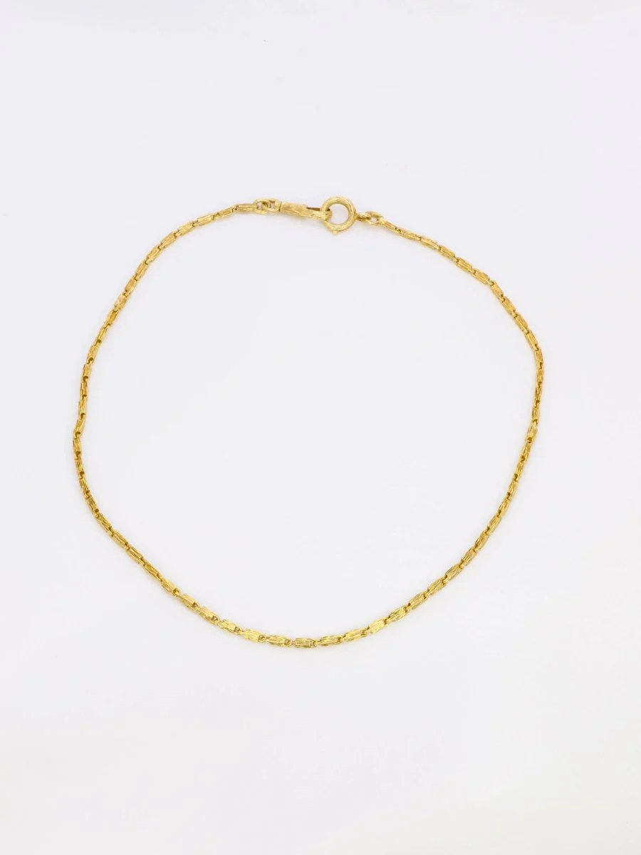 Collier chaine vintage or brossé - Image 6