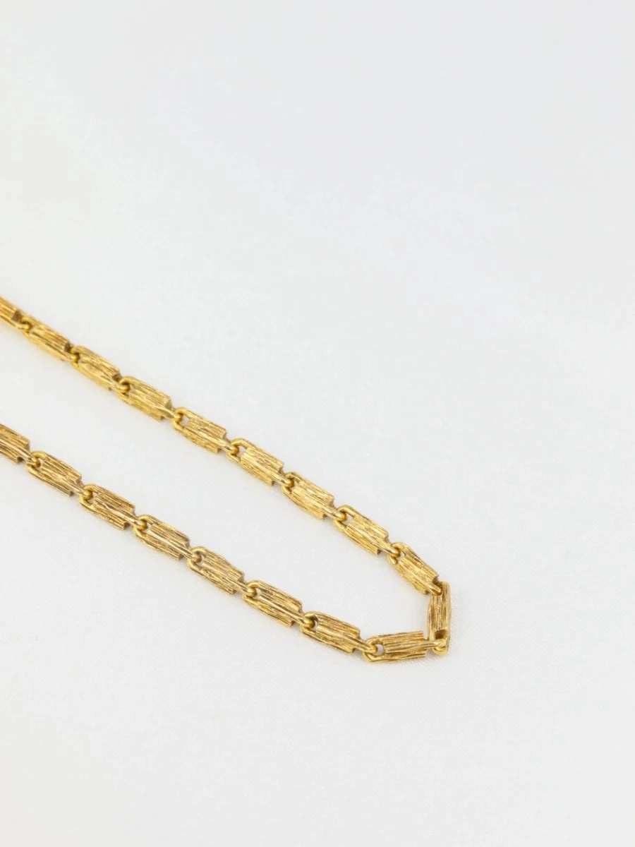Collier chaine vintage or brossé - Image 7
