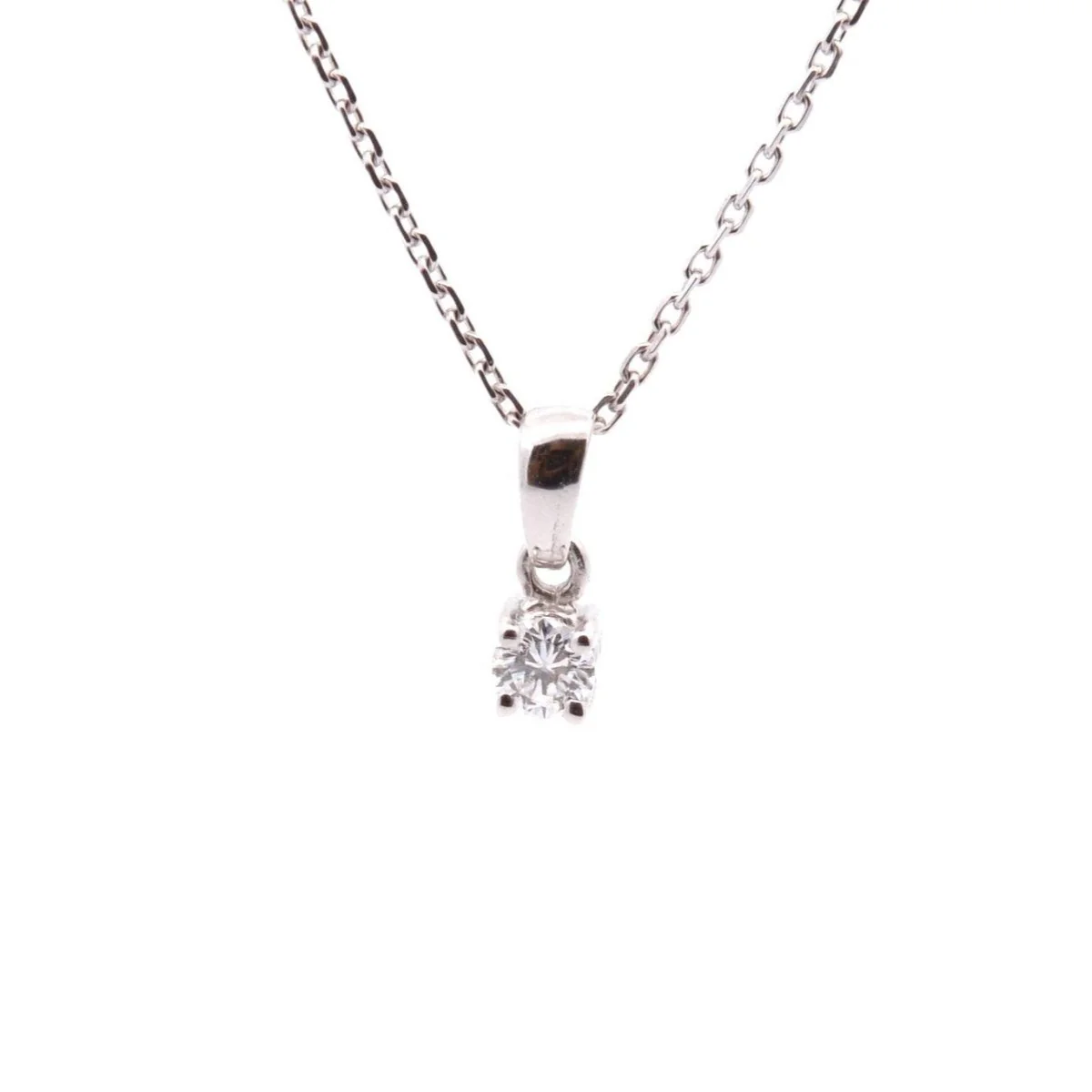 Collier en or blanc et diamant