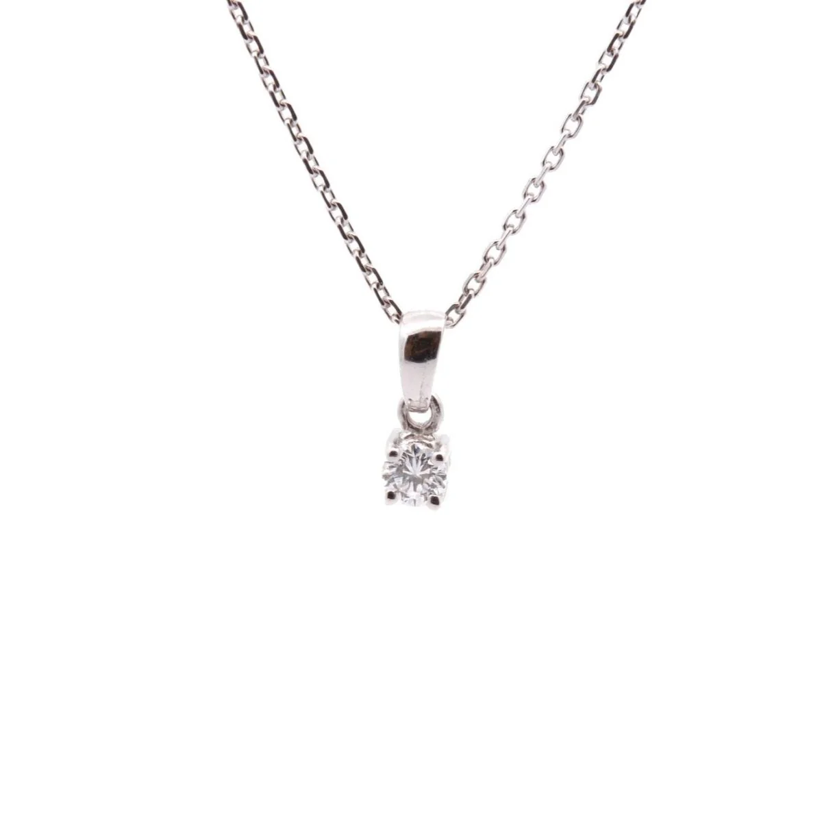 Collier en or blanc et diamant - Image 2