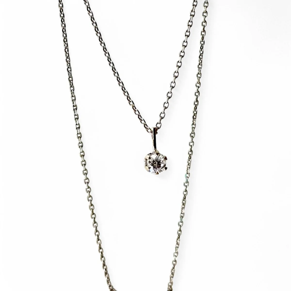 Collier Chaîne en or blanc et diamant