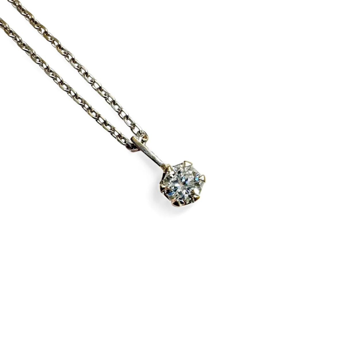 Collier Chaîne en or blanc et diamant - Image 3