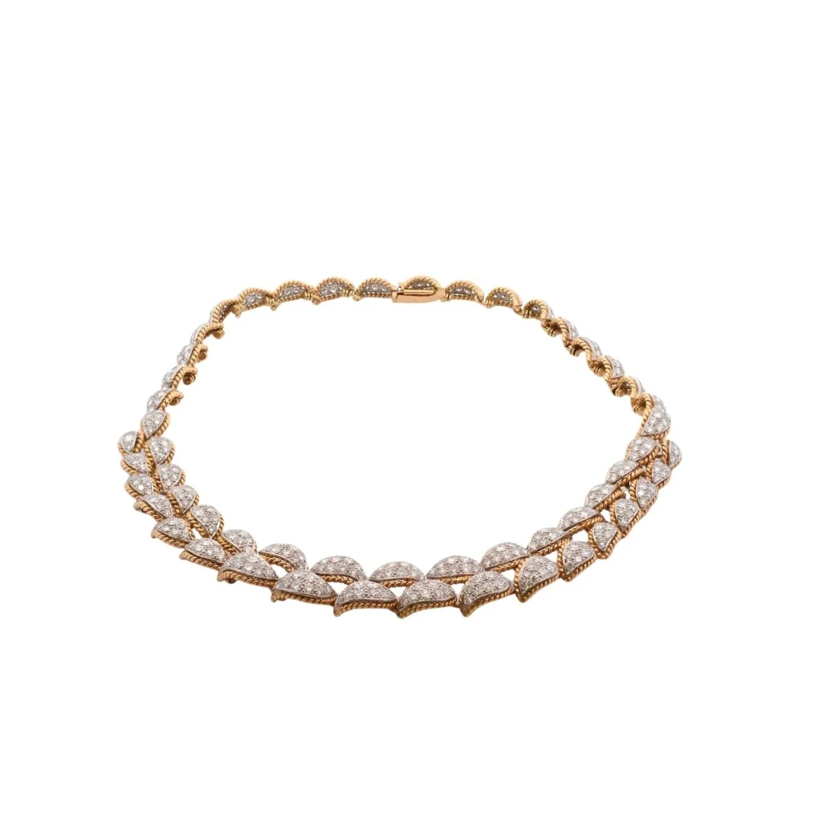 Collier en or jaune et diamants