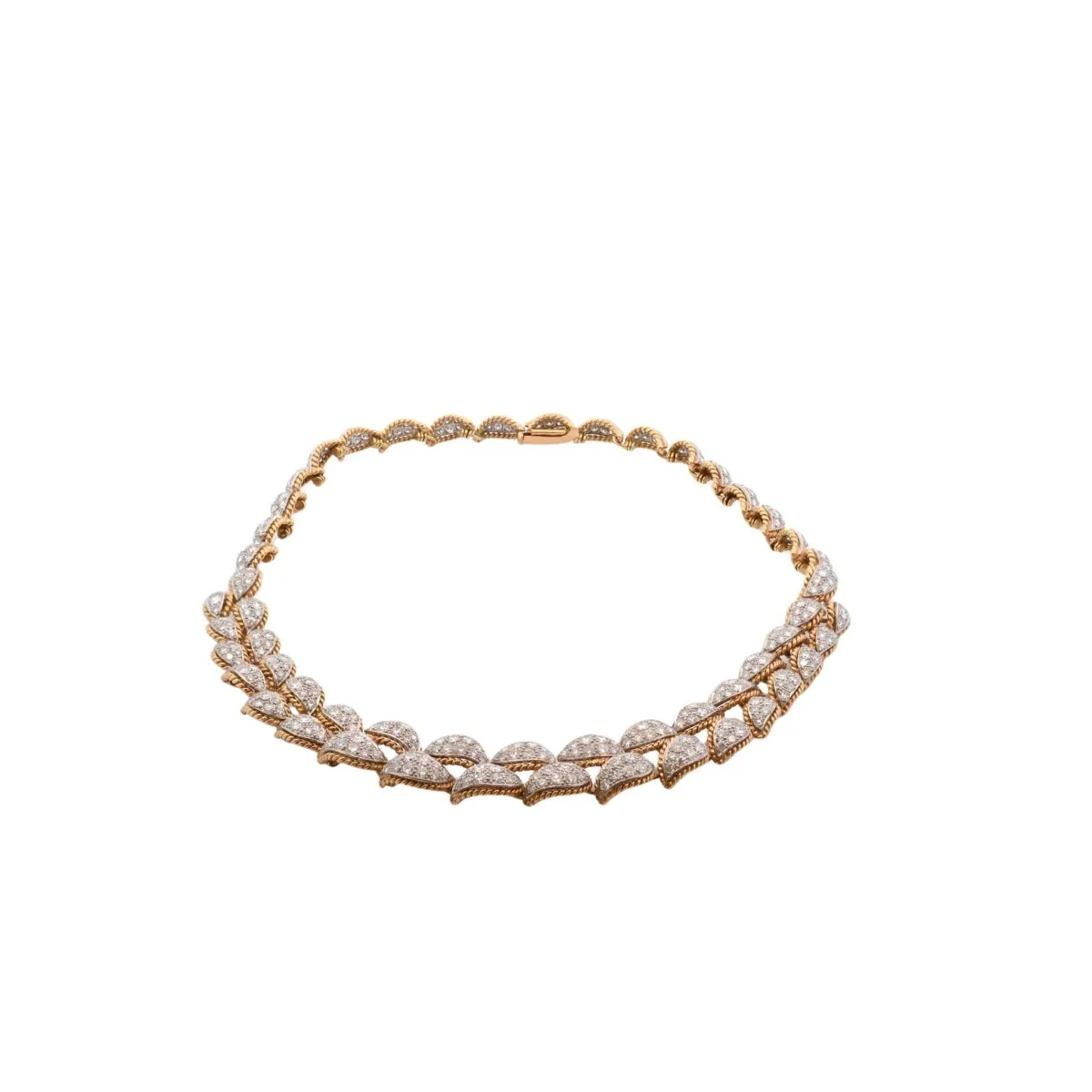 Collier en or jaune et diamants - Image 3