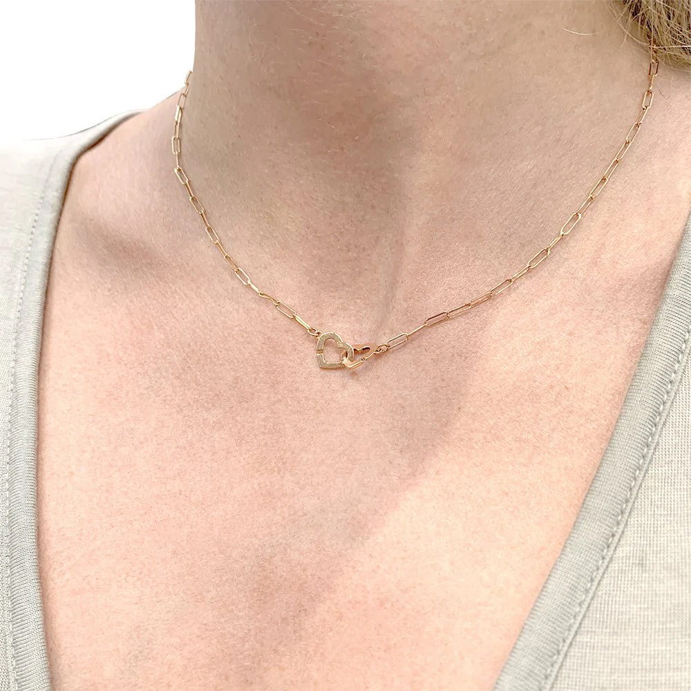 Collier Maille DINH VAN "Double Coeurs R9" en or rose - Image 2