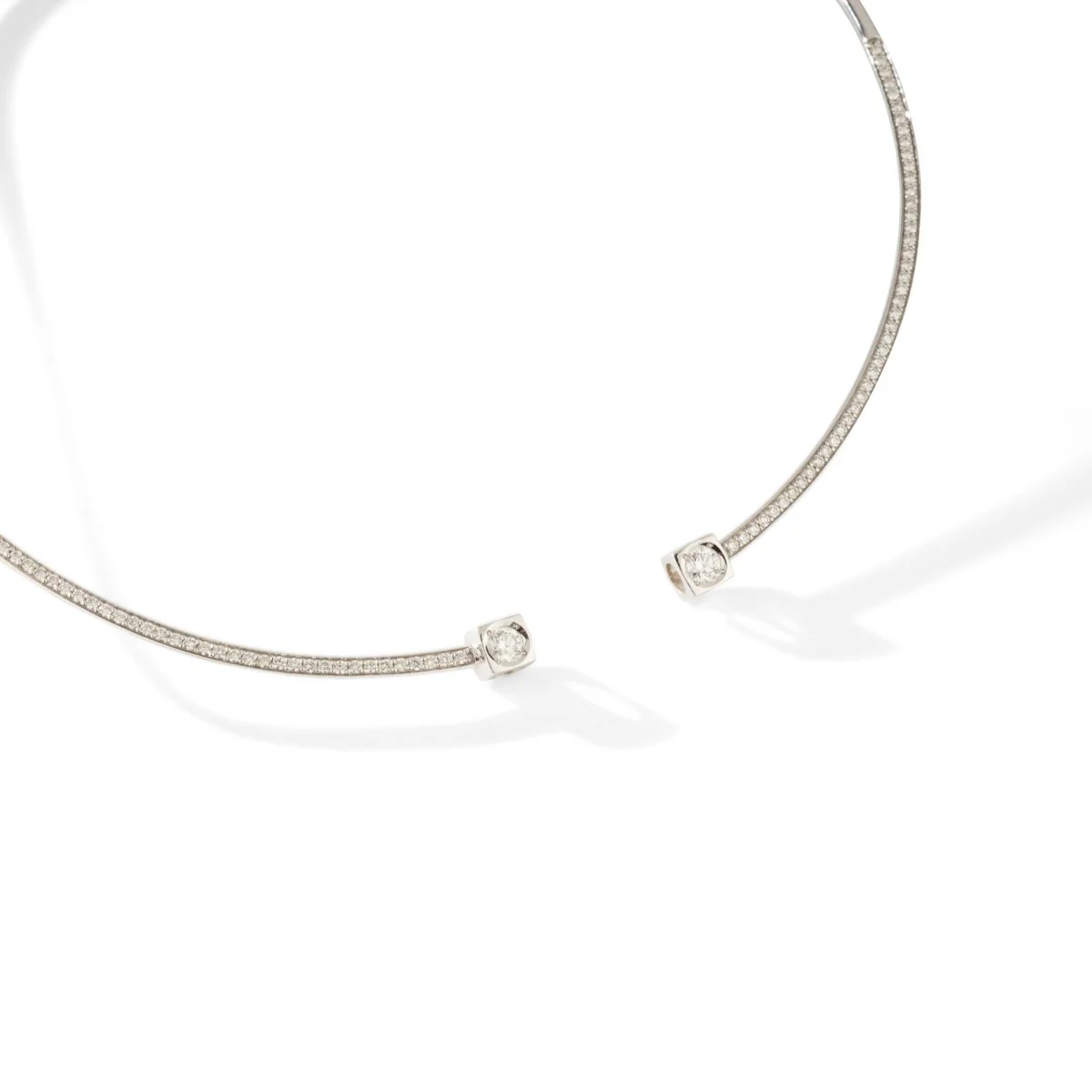 Collier Torque DINH VAN "FLEX Le Cube" en or blanc et diamant - Image 3