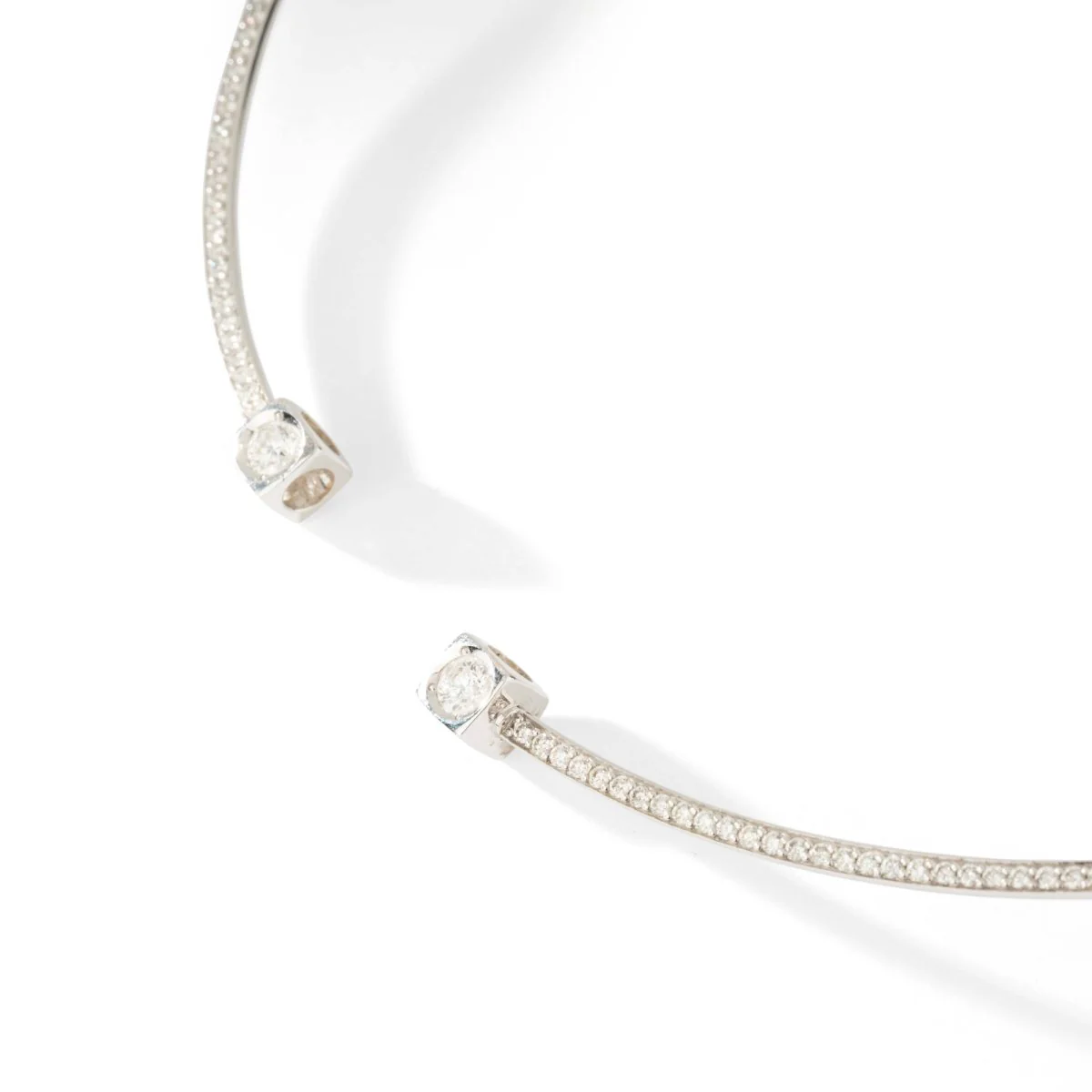 Collier Torque DINH VAN "FLEX Le Cube" en or blanc et diamant - Image 4