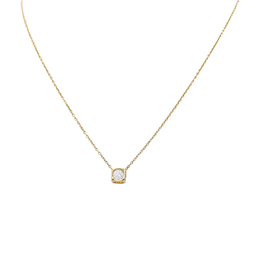 Collier Dinh Van, " Le Cube", or jaune, diamant