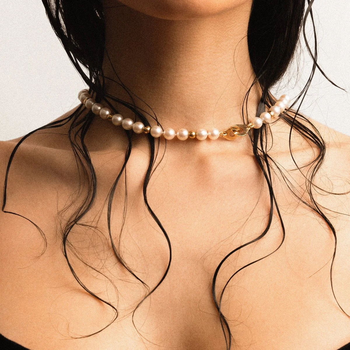 Collier DINH VAN "Menottes" en or jaune et perles de culture - Image 2