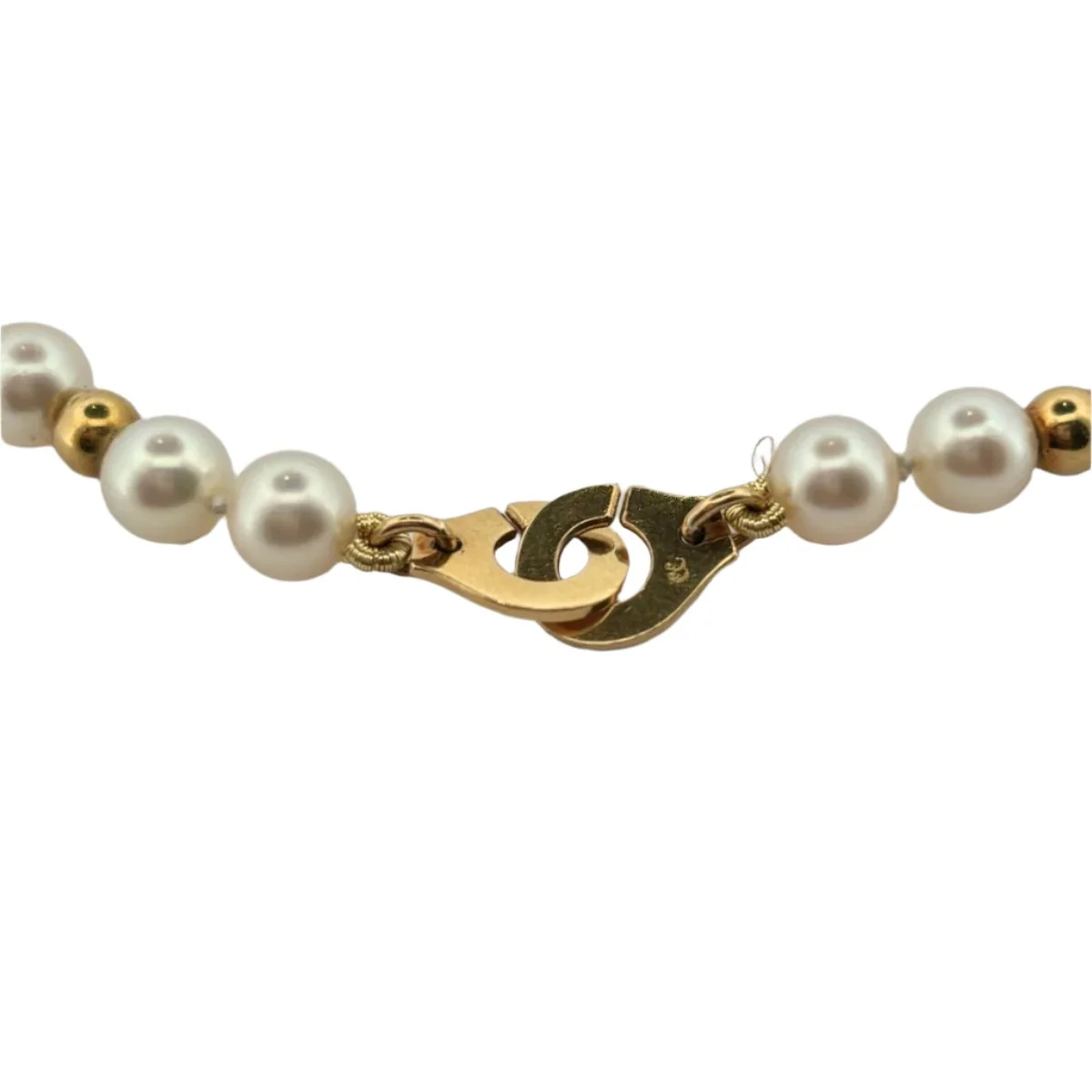 Collier DINH VAN "Menottes" en or jaune et perles de culture - Image 3