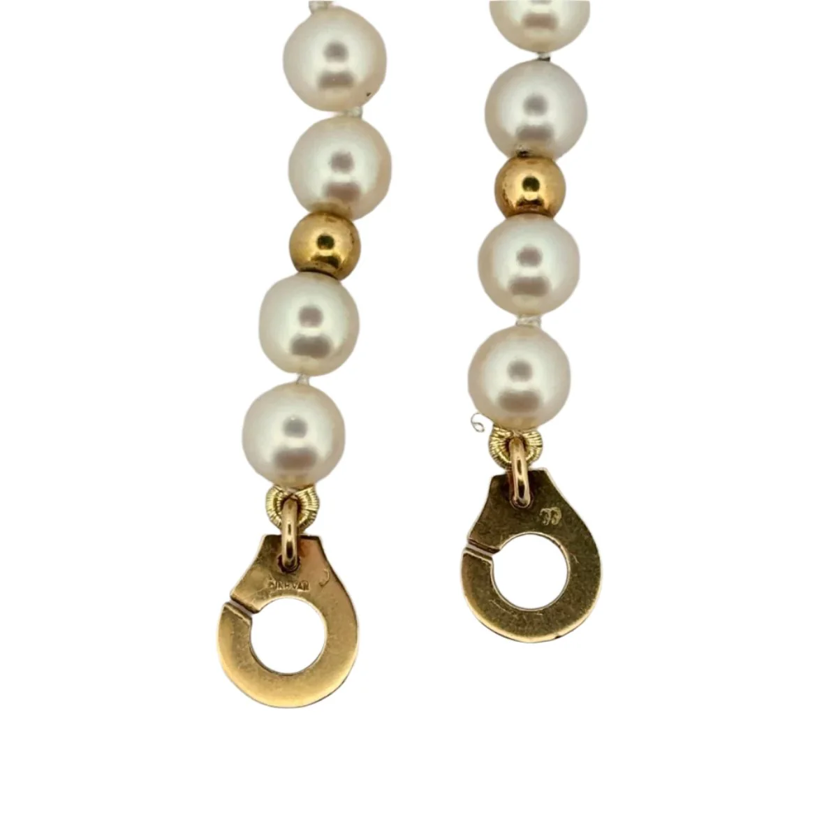 Collier DINH VAN "Menottes" en or jaune et perles de culture - Image 4