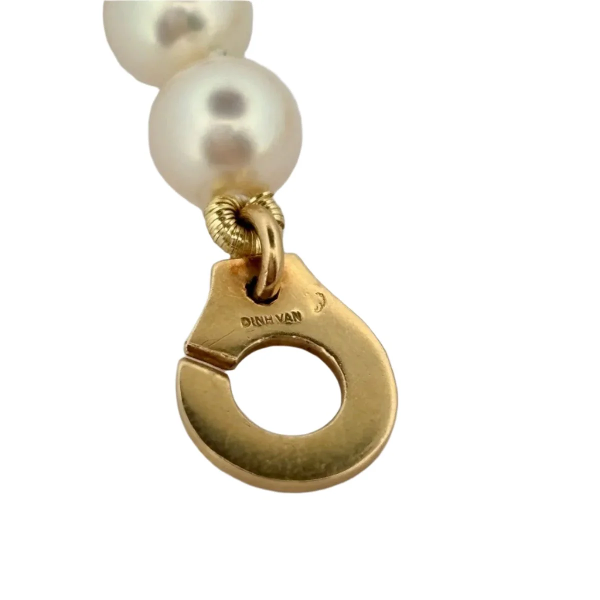 Collier DINH VAN "Menottes" en or jaune et perles de culture - Image 5