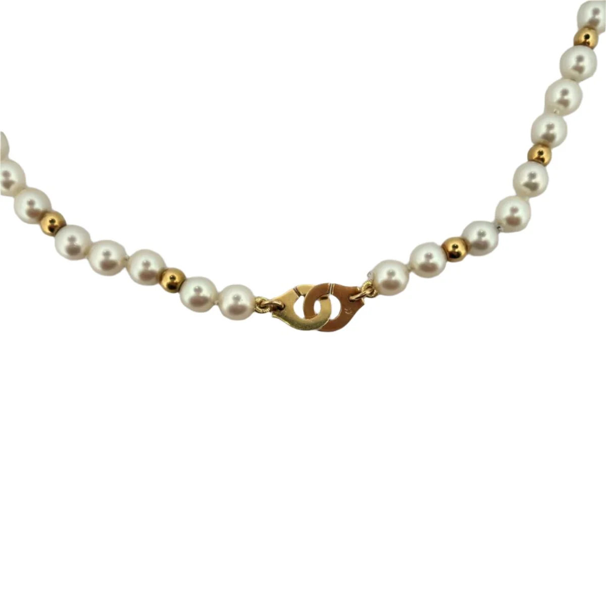 Collier DINH VAN "Menottes" en or jaune et perles de culture - Image 6