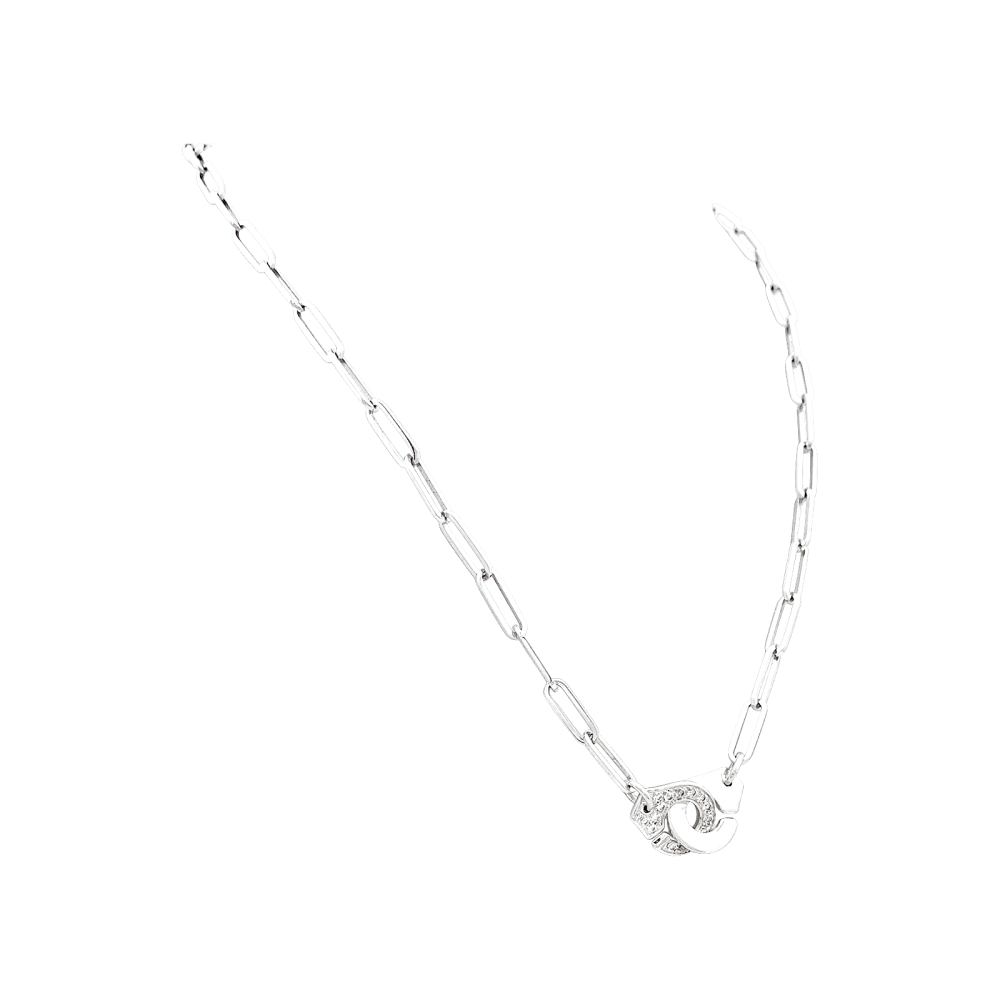 Collier Chaîne DINH VAN "Menottes R12" en or blanc et diamants - Image 4