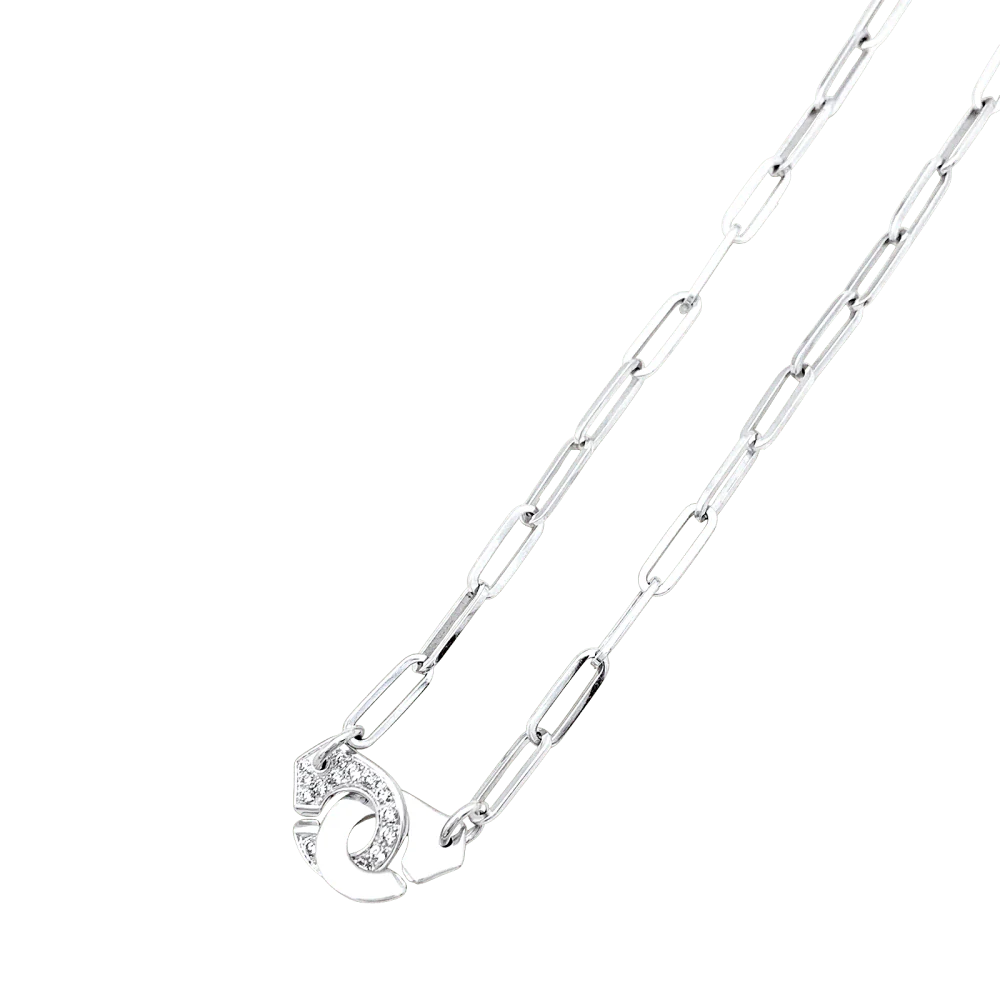 Collier Chaîne DINH VAN "Menottes R12" en or blanc et diamants - Image 5