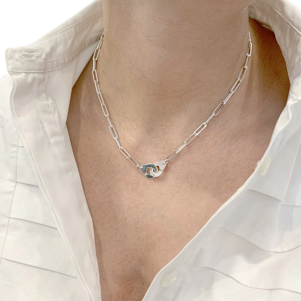 Collier Dinh Van, "Menottes R12", or blanc. - Image 4