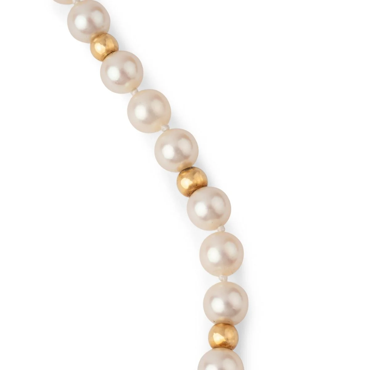 Collier perles Akoya et boule d'or fermoir menottes de la maison Dinh Van - Image 3