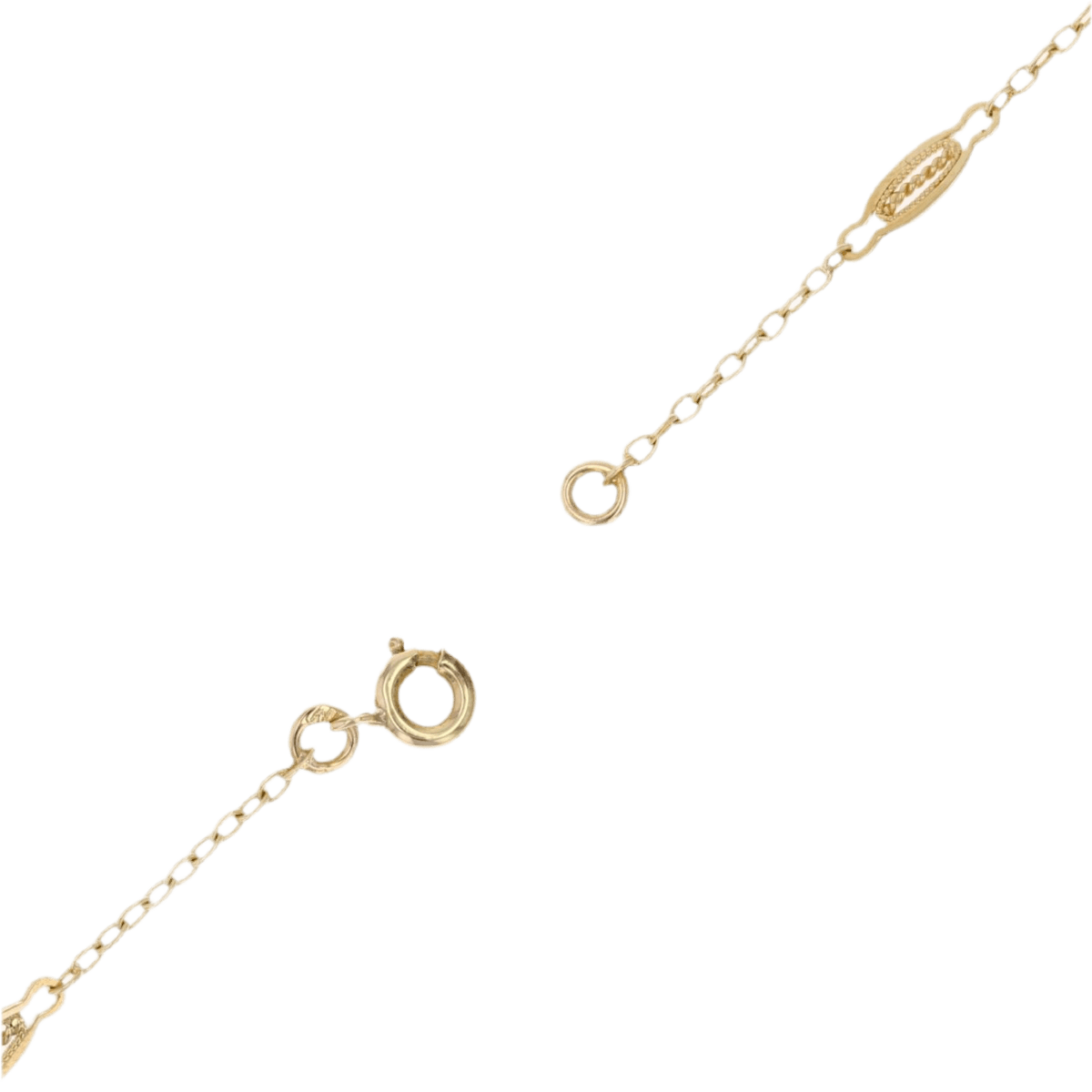 Collier Draperie filigrane en or jaune et perles - Image 5