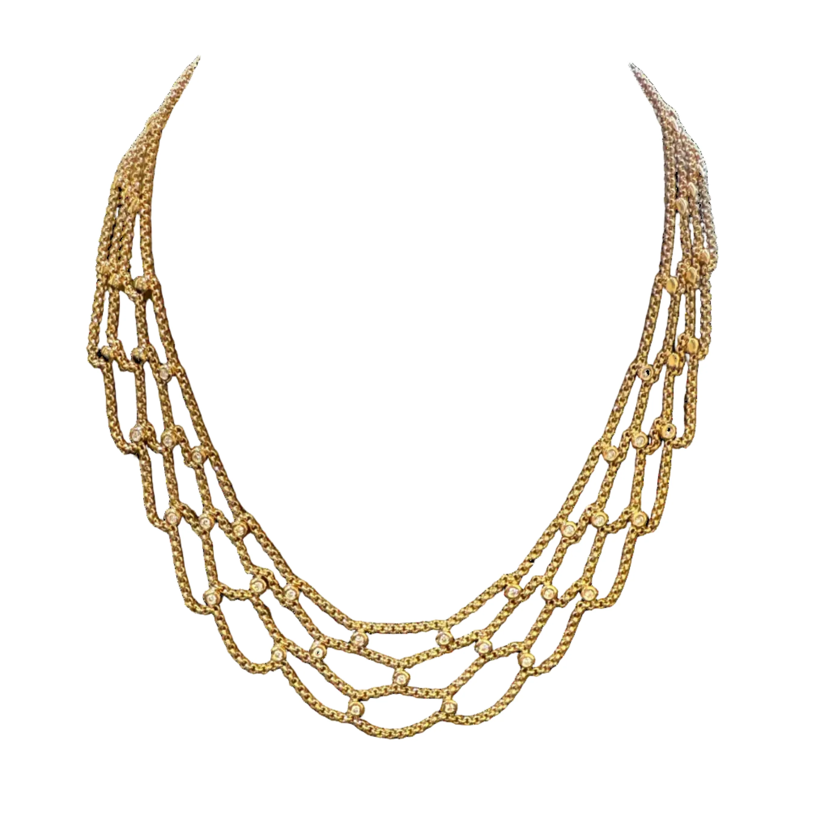 Collier draperie CHOPARD « Les Chaînes » en or jaune et diamants