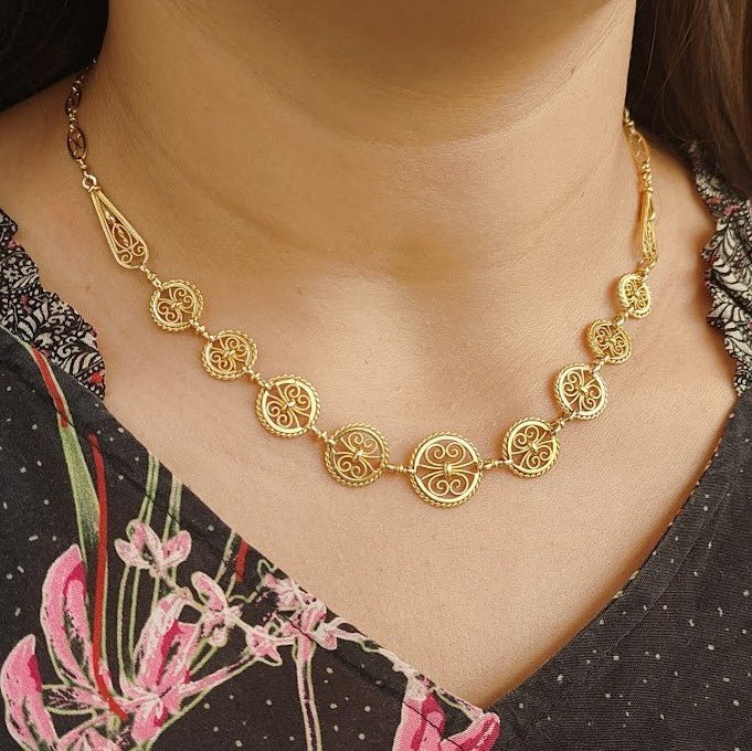Collier Draperie en or jaune - Image 2