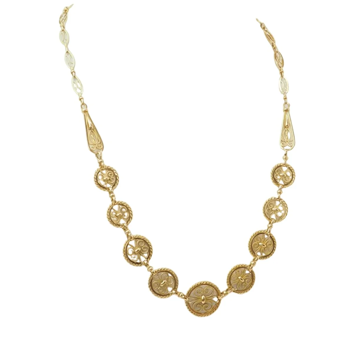 Collier Draperie en or jaune - Image 4