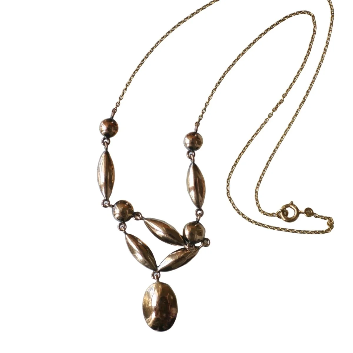 Collier Draperie en or jaune, or rose et grenats - Image 3