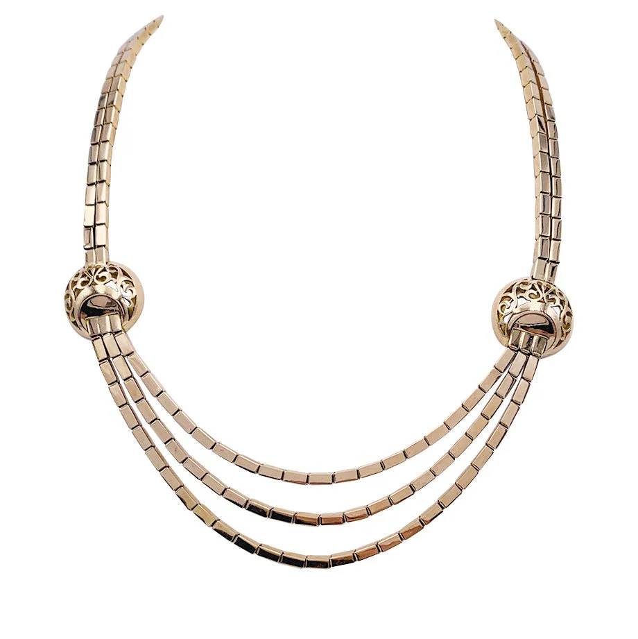 Collier Draperie en or rose, vers 1950 - Image 2