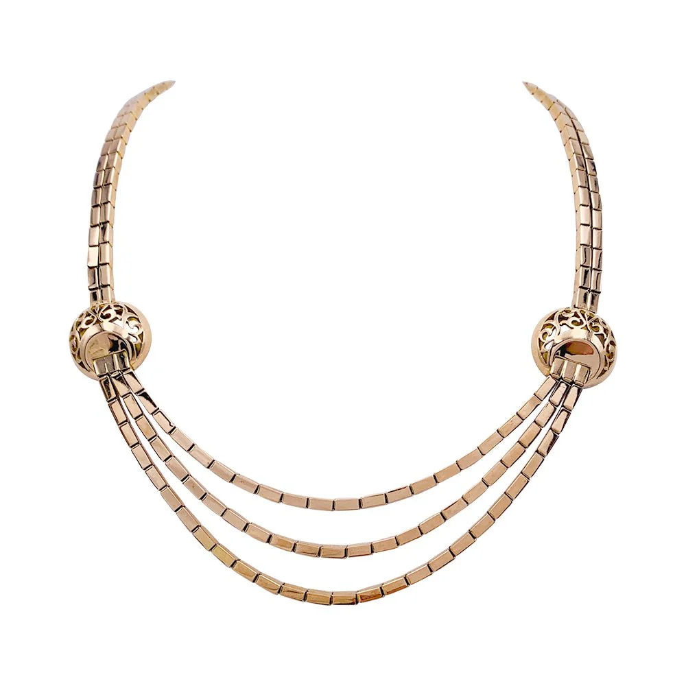 Collier Draperie en or rose, vers 1950 - Image 3