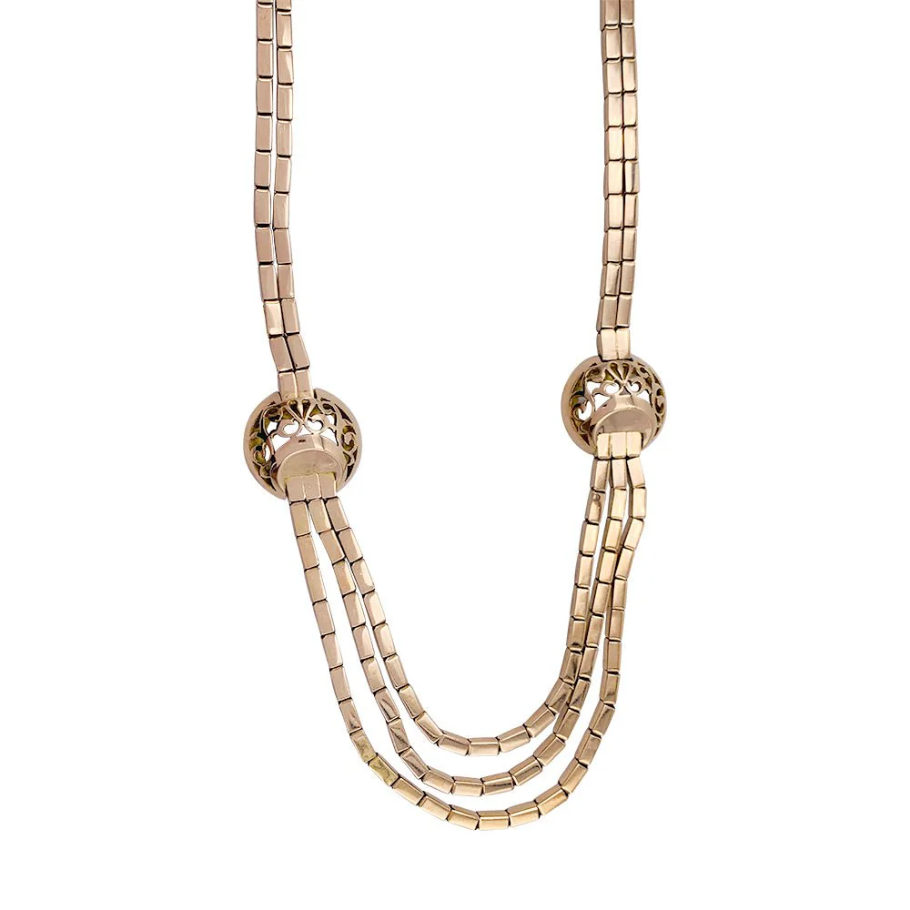 Collier Draperie en or rose, vers 1950 - Image 4