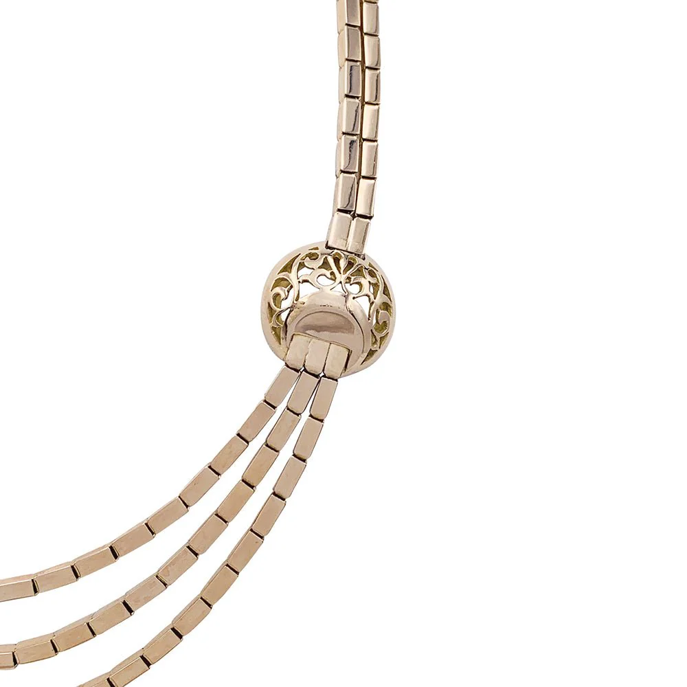 Collier Draperie en or rose, vers 1950 - Image 6