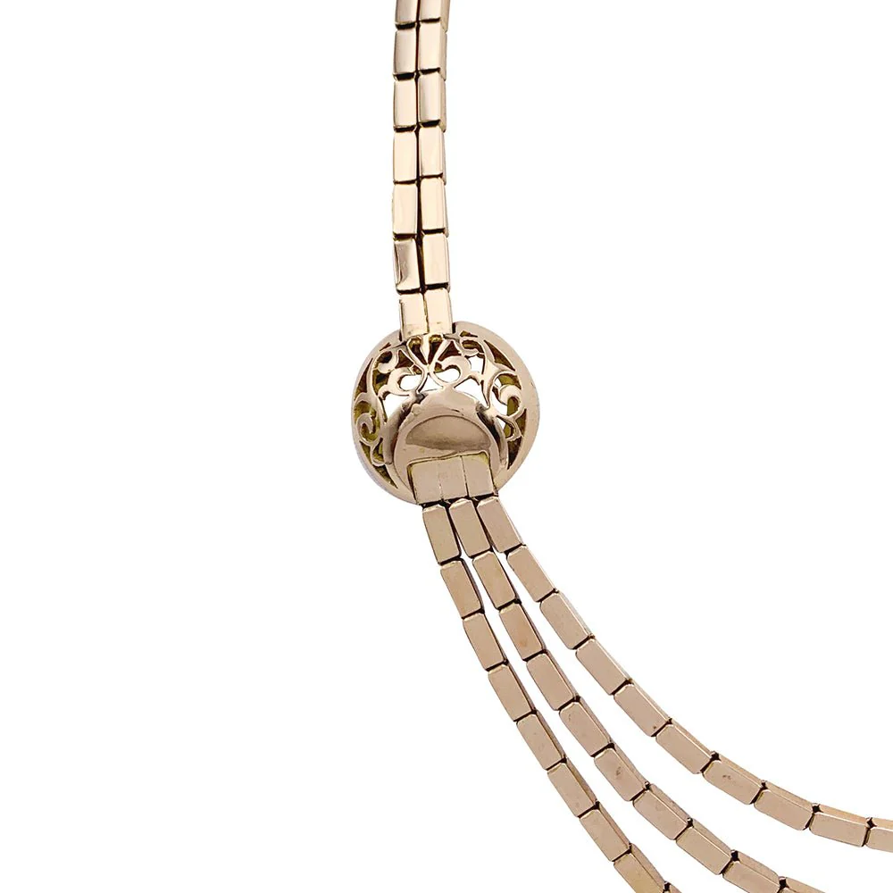 Collier Draperie en or rose, vers 1950 - Image 7