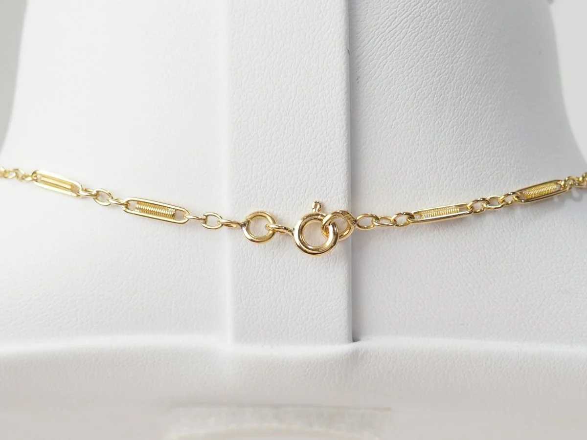 Collier draperie Fin XIXème en or jaune - Image 6