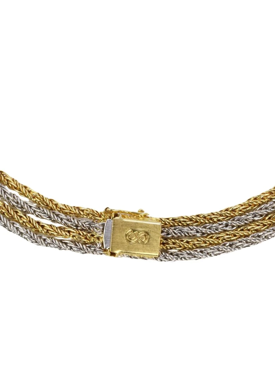 Collier Draperie quatre rangs en or jaune, or blanc et diamants - Image 6