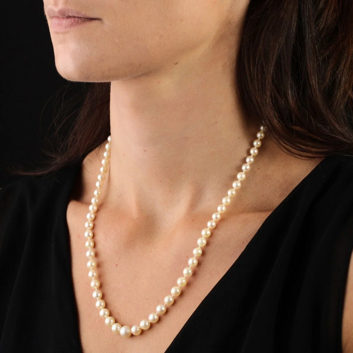 Collier Perles en or rose - Image 2