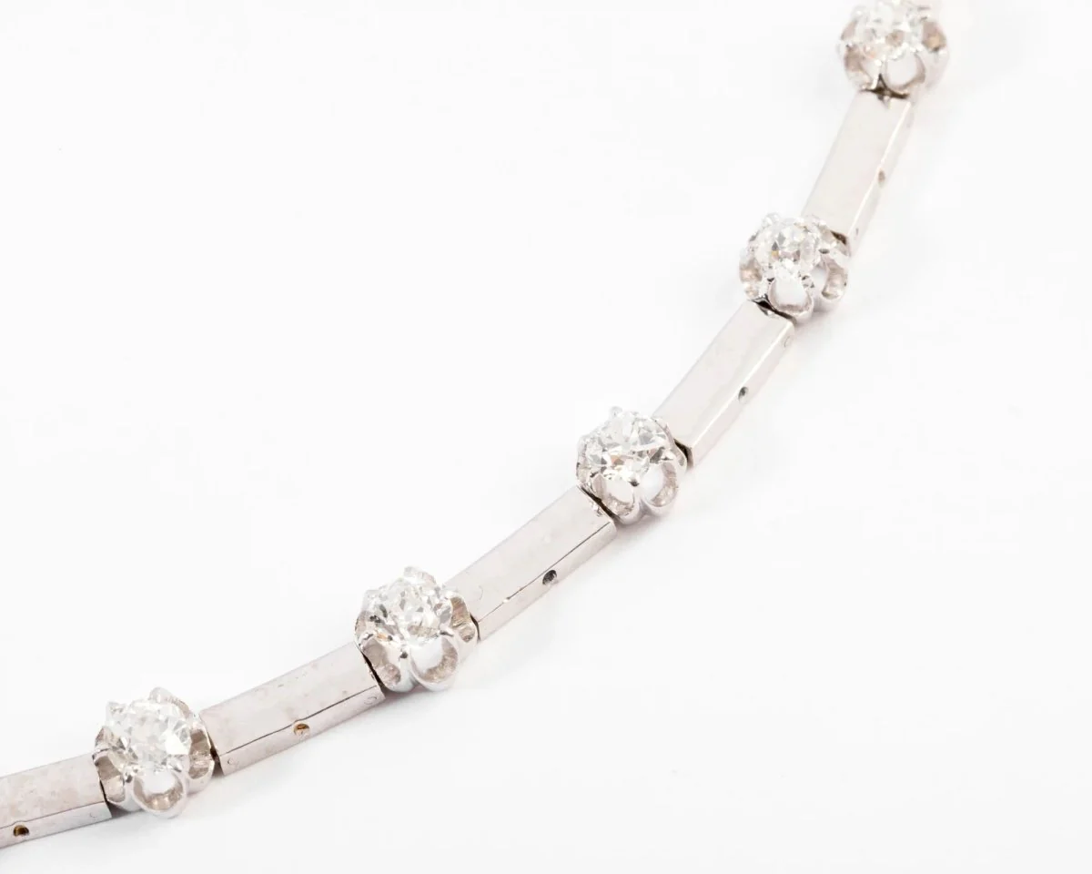Collier en diamant et or gris des 1960 - Image 8