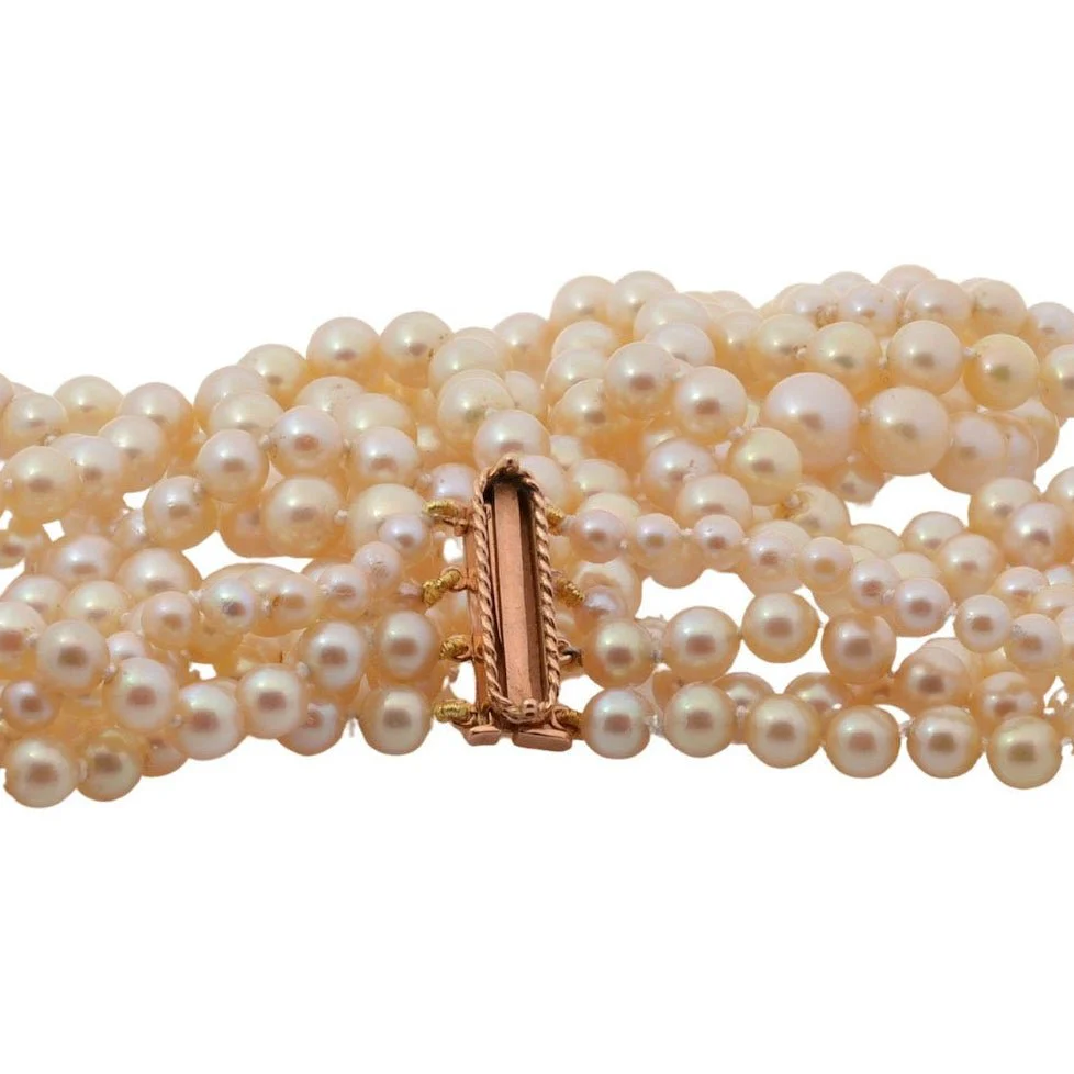 Collier Perles en or rose - Image 2